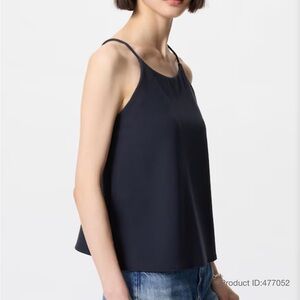 Uniqlo Navy Crepe Jersey Bra Camisole